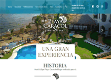 Tablet Screenshot of hotelplayacaracol.com.mx